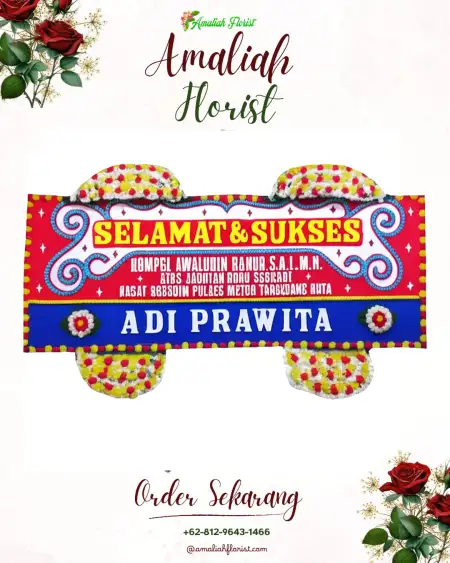 Papan Bunga Ucapan Selamat Lola